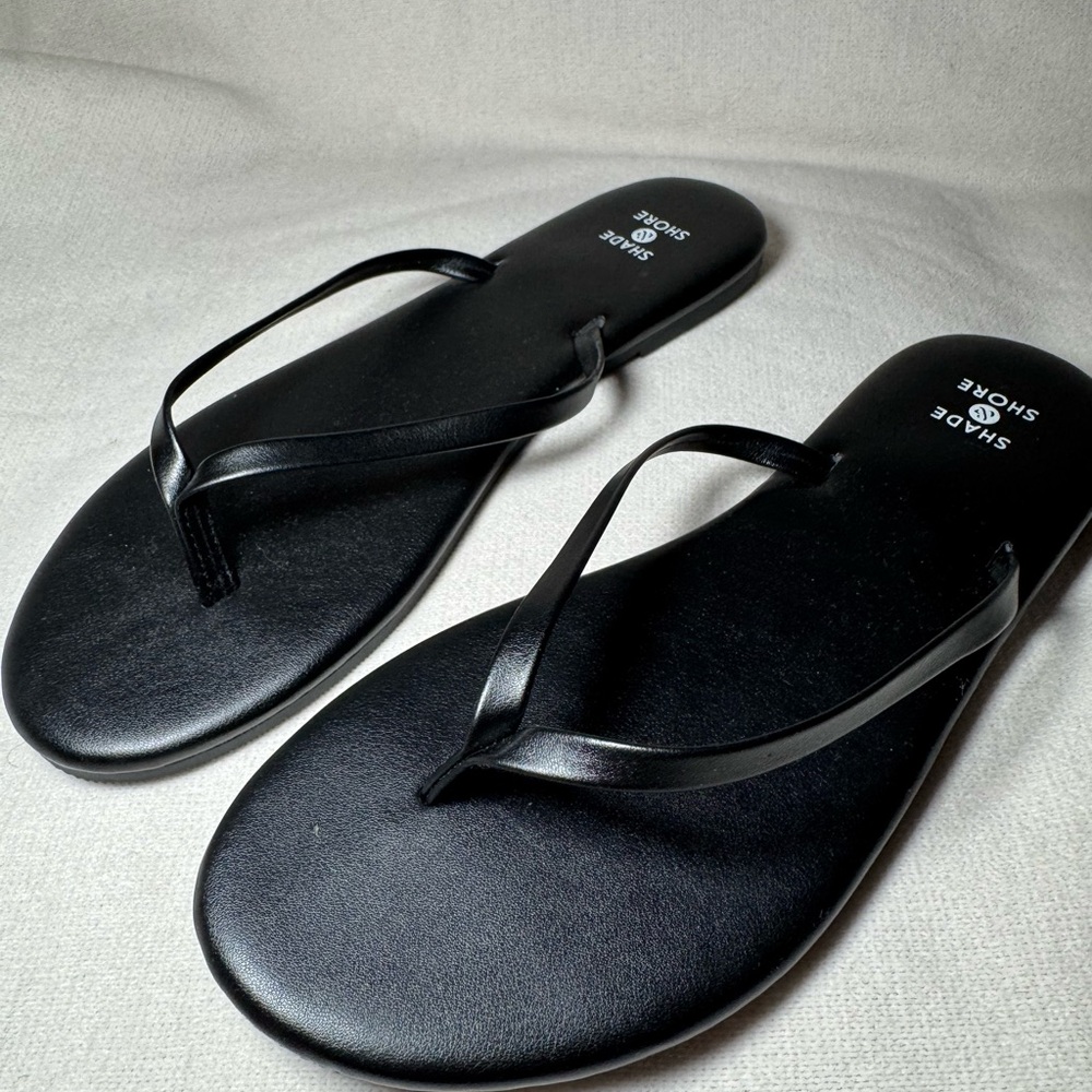 Shade & Shore Sleek Black Sandals